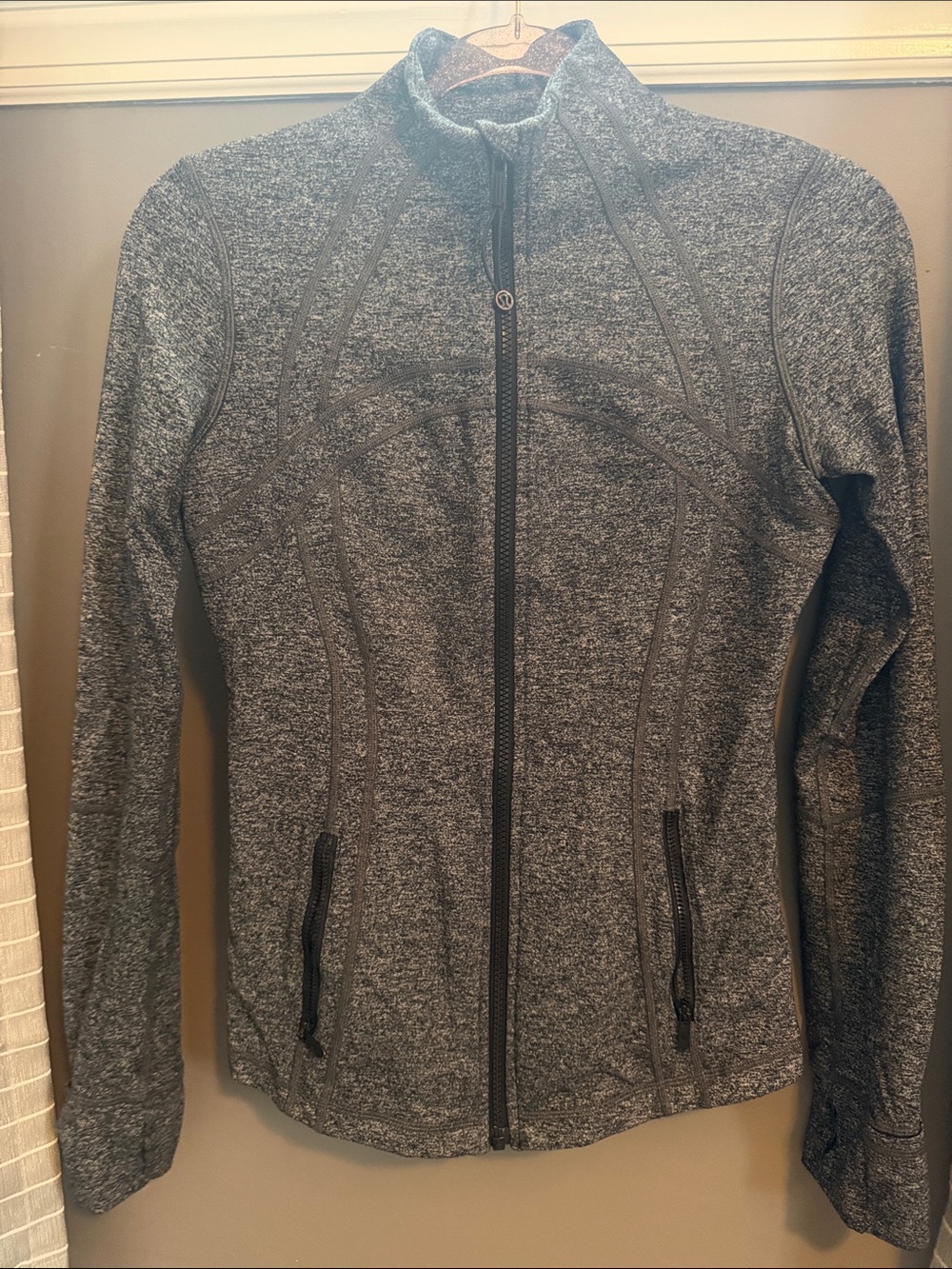 lululemon athletica Women's Heather Gray Full-Zip Bomber Jacket
